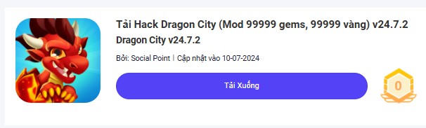 Bước 1 Tải hack Dragon City