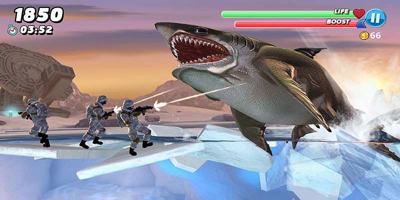 Graphics of Hack Hungry Shark World