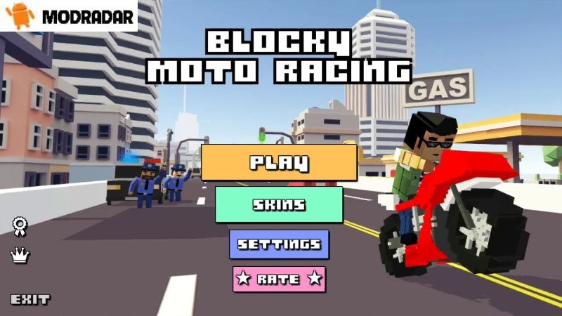 Blocky Moto Racing: Bike Rider Mod 1.40 (Unlimited Money)