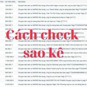 Cách “Check Var” Sao Kê Tiền Ủng Hộ, Từ Thiện Đồng Bào Bão Lũ Lụt