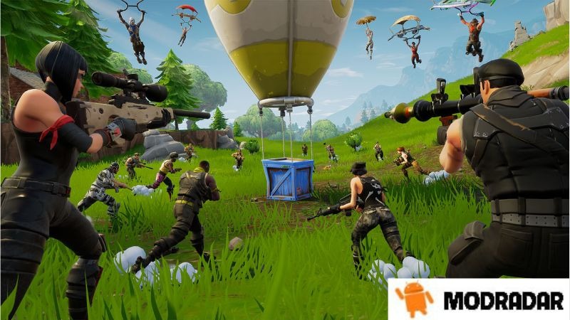 Multiplayer cooperation in Fortnite game