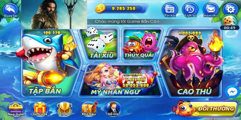 Các game bắn cá đổi thưởng online uy tín